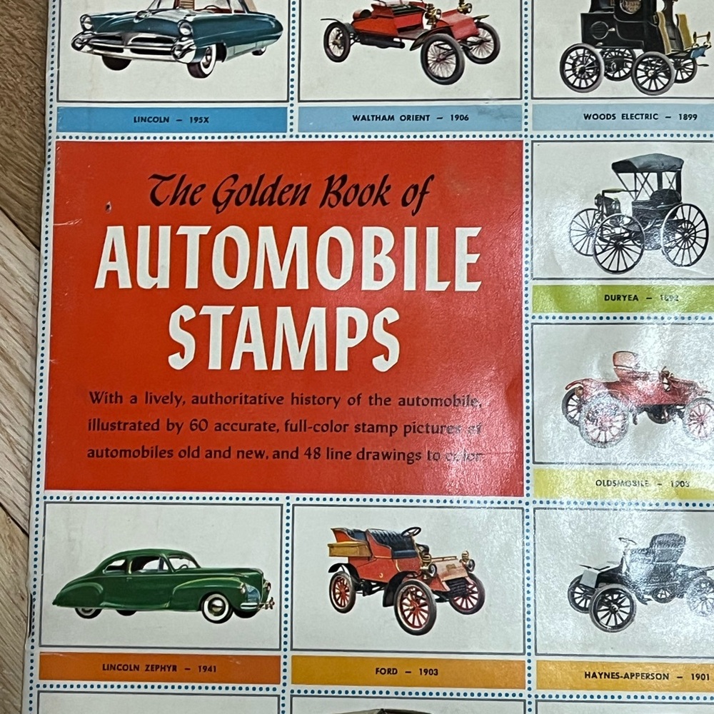 Vintage The Golden Book of Automobile Stamps - Picture 5 of 5